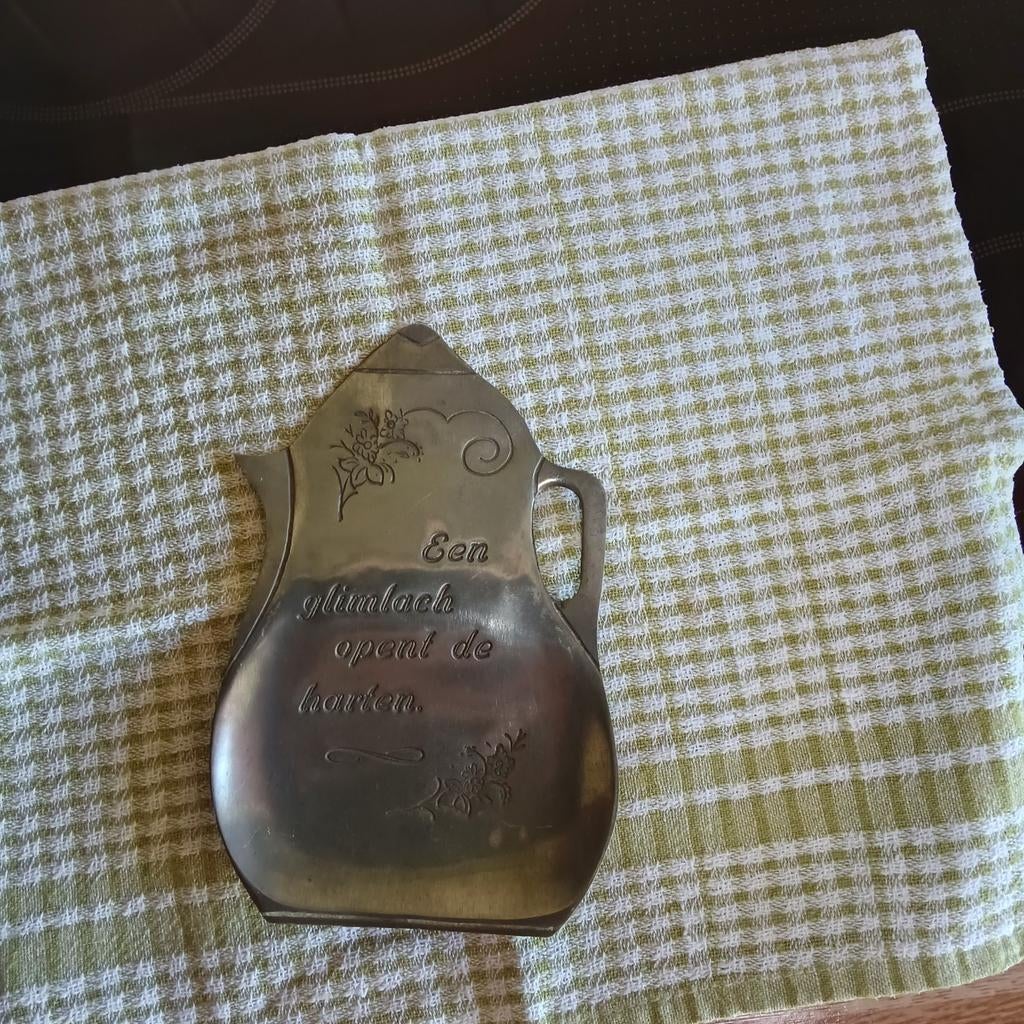 Tinnen plaat, Mortsel, Antiek en Kunst, Ophalen