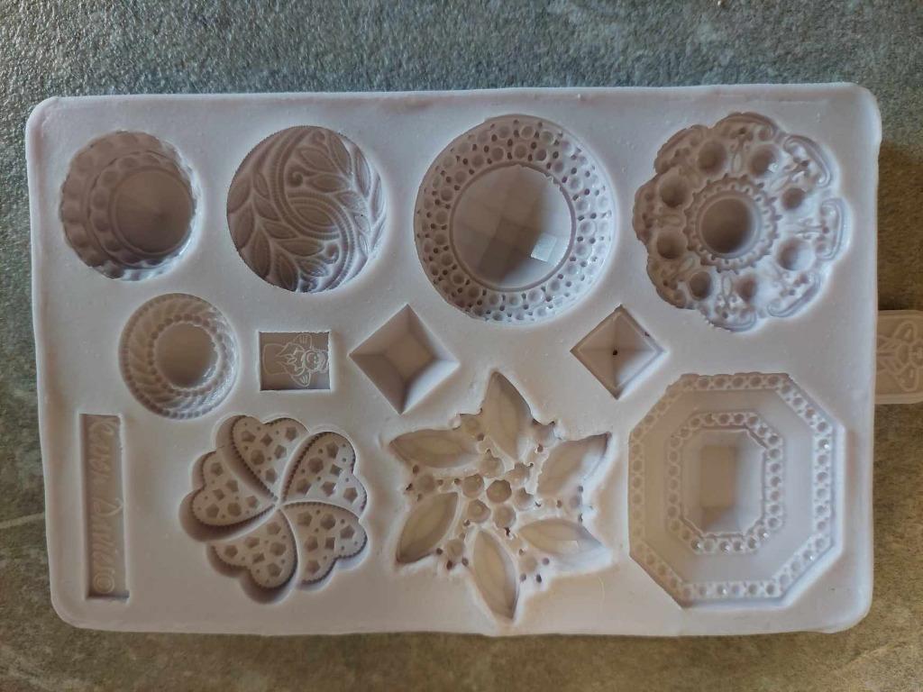 Vintage broche siliconen Karen Davies, Ophalen of Verzenden, Zo goed als nieuw, Taarten of Cupcakes, Versiering