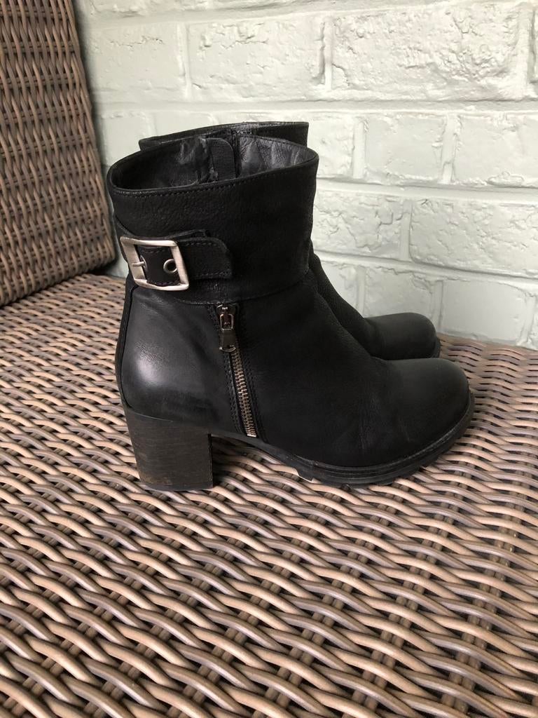 Bottines en cuir noires Hush Puppies taille 39, Enlèvement ou Envoi