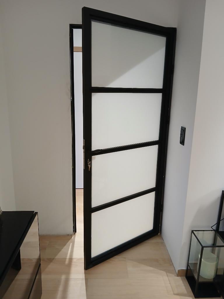 Porte, Doe-het-zelf en Bouw, Raamkozijnen en Schuifdeuren, Nieuw, Overige typen, Metaal, 225 cm of meer, 225 cm of meer, Inclusief glas