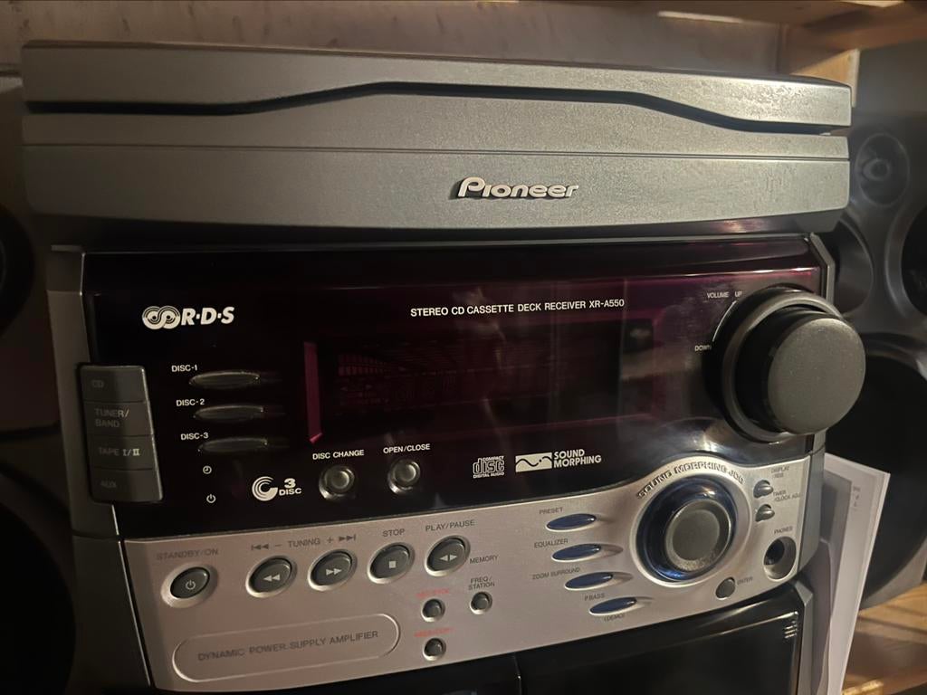 Pioneer stereo cd cassette deck receiver xr a550, Enlèvement, Comme neuf