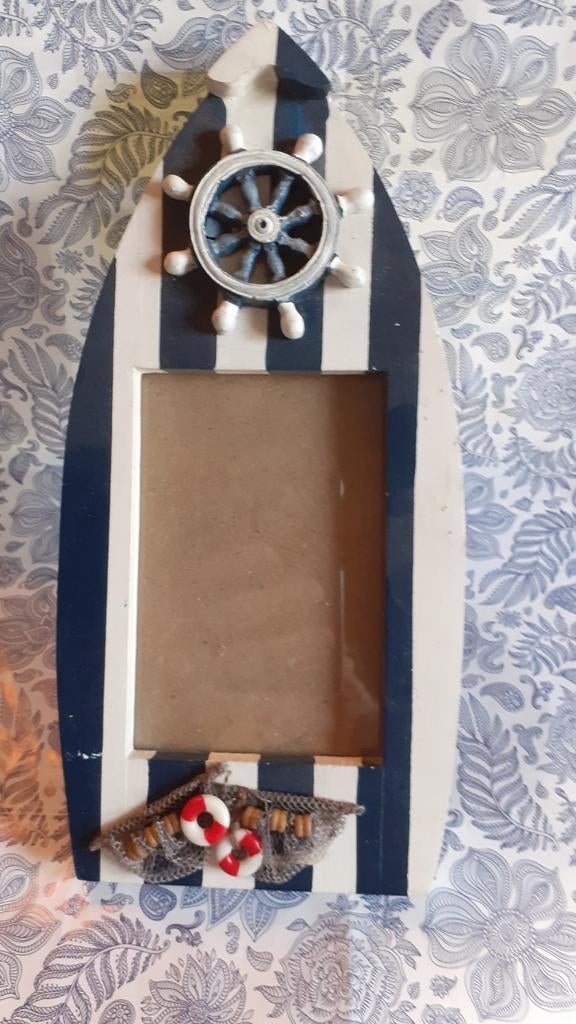 Cadre bois  forme bateau, Enlèvement ou Envoi, Utilisé, Bois