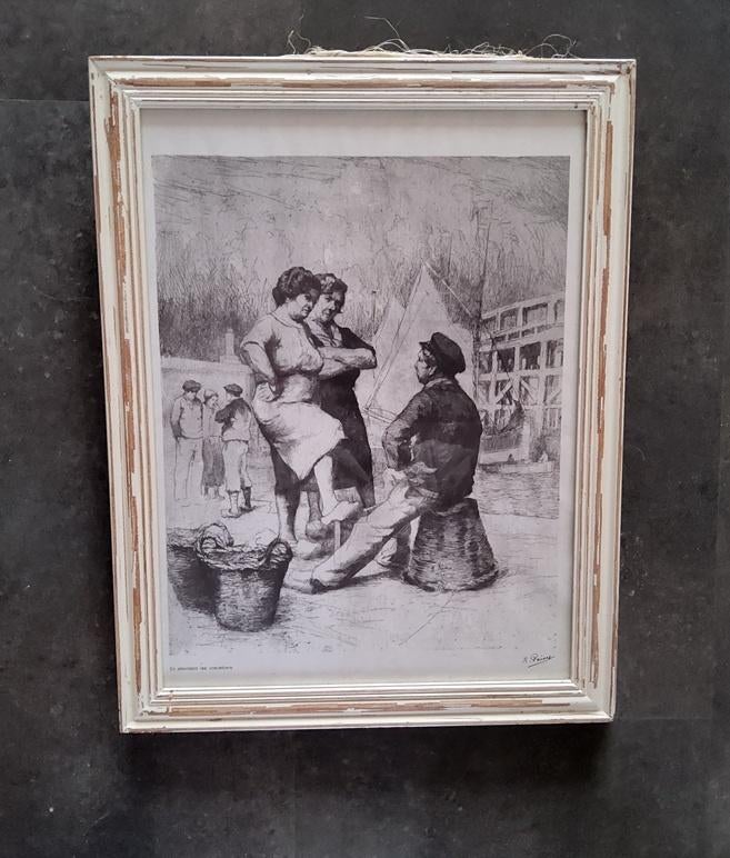 En attendant les crevettiers door Kurt Peiser(1887-1962), Ophalen of Verzenden