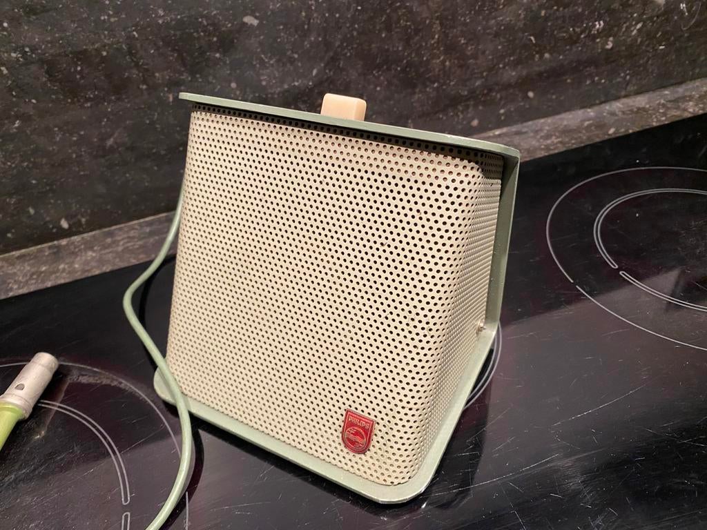 vintage PHILIPS EL 3993/00 microfoon + geluidsbox 1958, Enlèvement ou Envoi, Utilisé, Autres types