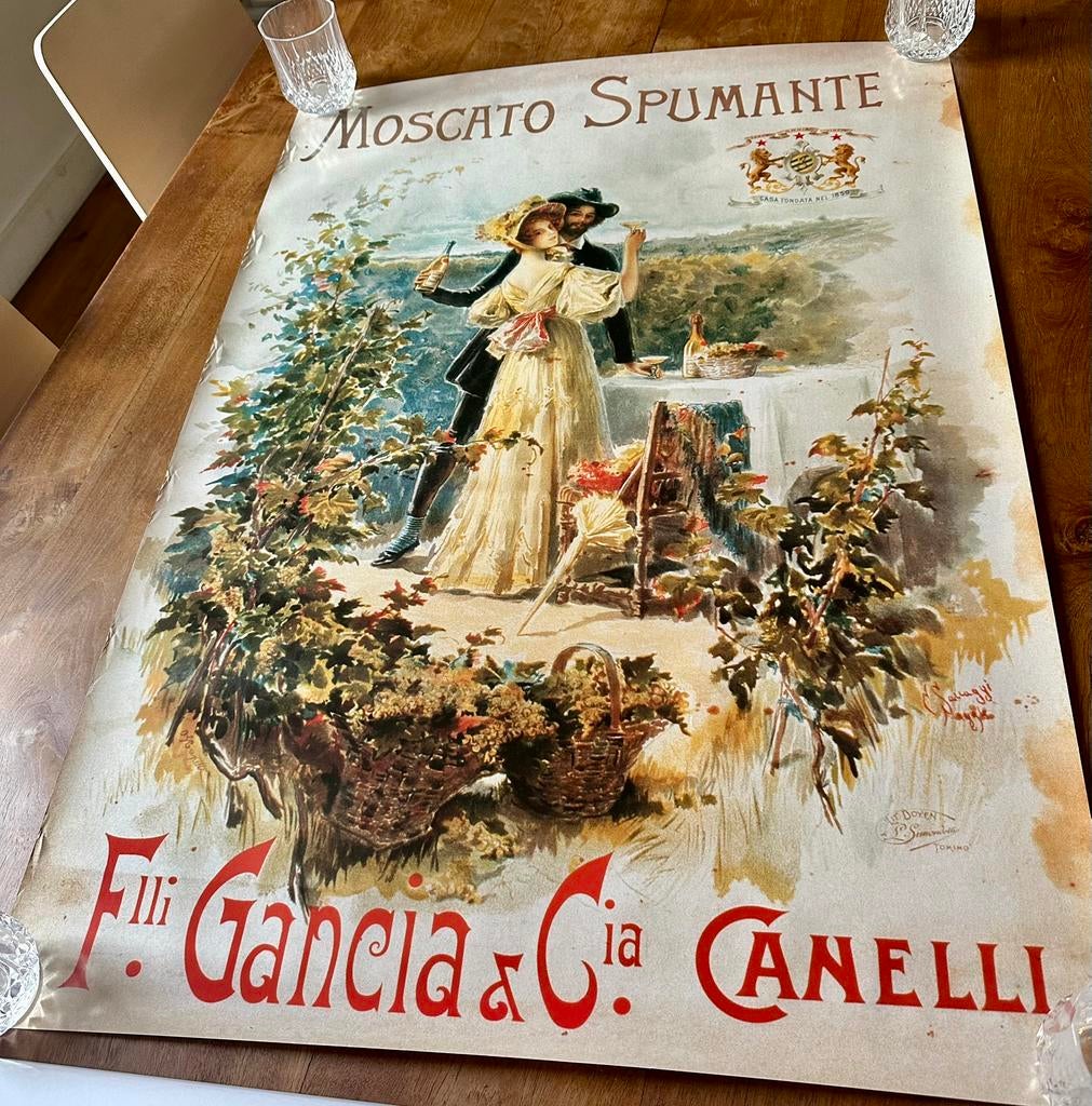 3 Affiches Gancia Vintage, Collections, Neuf, Rectangulaire vertical, Affiche ou Poster pour porte ou plus grand, Publicité