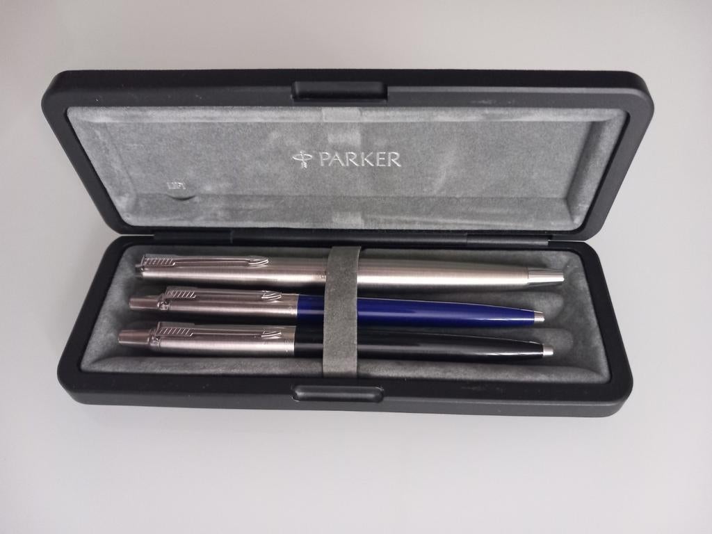 Parker vulpen en 2 balpennen in etui, Parker, Met doosje, Ophalen of Verzenden, Zo goed als nieuw