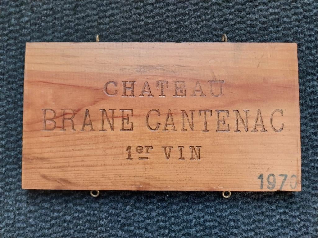 Façade de Caisse vin Château Brane-Cantenac + étiquette, Enlèvement ou Envoi, Utilisé, France