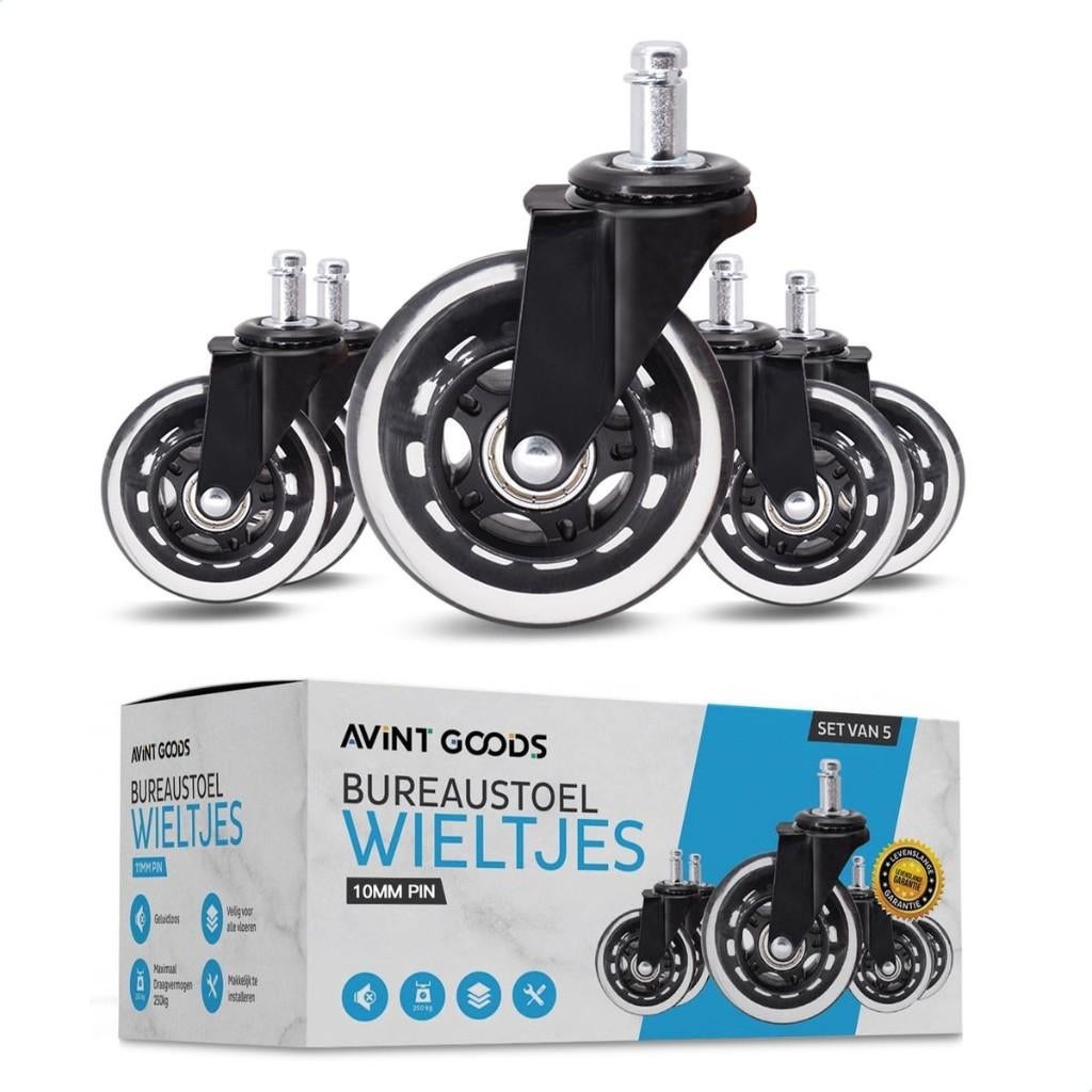 5 Roues de chaise de bureau neuves, Enlèvement ou Envoi, Neuf, Chaise de bureau