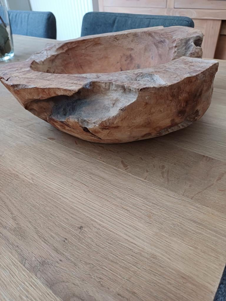 Zeer mooie landelijke schaal in teak, Ophalen, Hout, Schaal