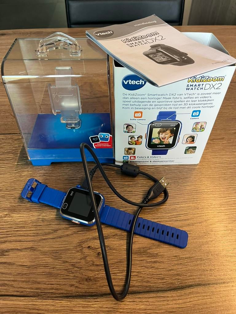 V Tech kids smartwatch, Ophalen, Zo goed als nieuw, Blauw, Jongen of Meisje