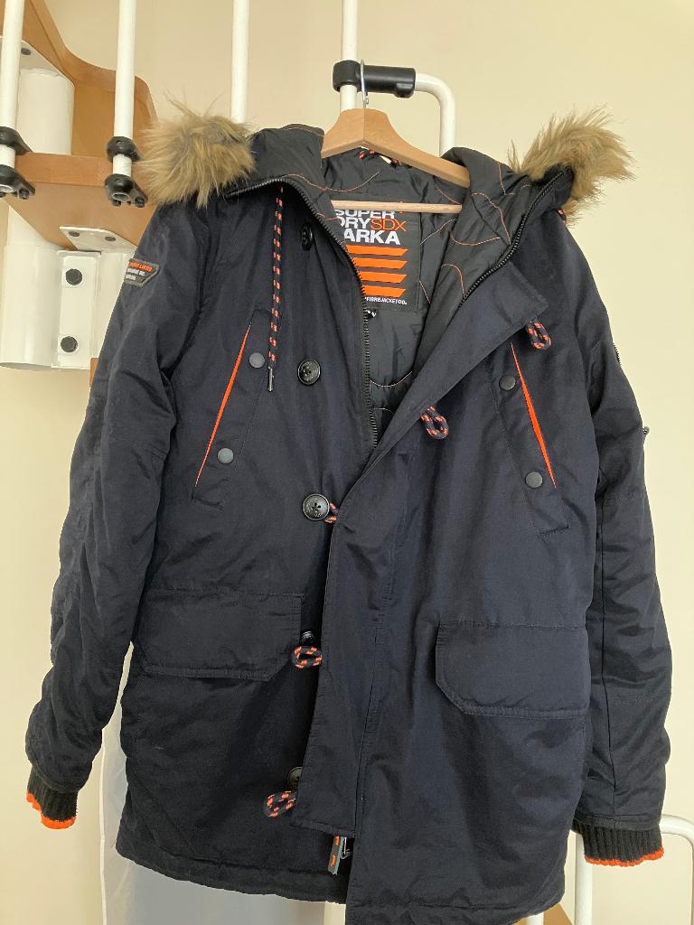 SUPERDRY SDX PARKA NAVY/S, Enfants & Bébés, Garçon ou Fille, Comme neuf, Enlèvement, SuperDry