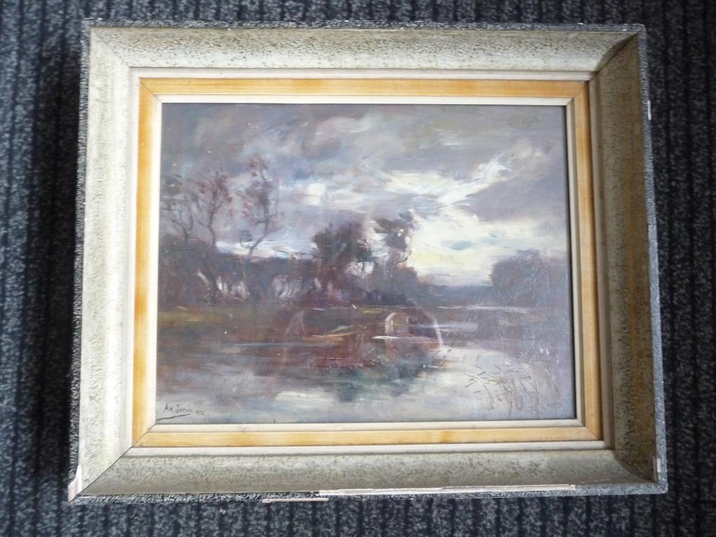 ARMAND JAMAR - TABLEAU ORIGINAL - SIGNÉ, Antiquités & Art, Enlèvement ou Envoi