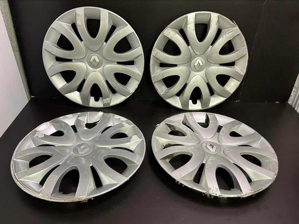 4 enjoliveurs Renault clio Megane kangoo twingo 15", Autos : Divers, Enjoliveurs, Enlèvement ou Envoi, Utilisé