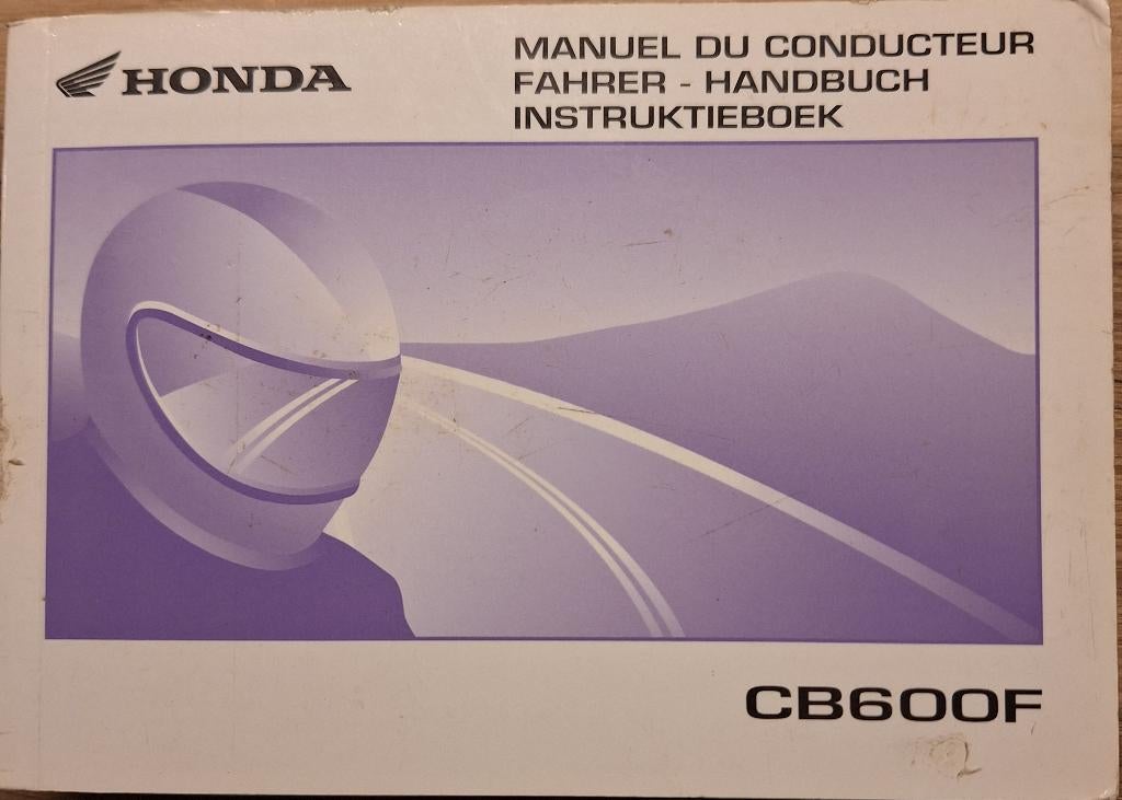 Manuel du propriétaire d'origine de la Honda CB600F, Envoi, Honda