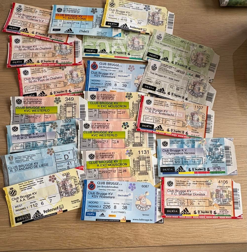 Diverse tickets Club Brugge, Cartes en vrac