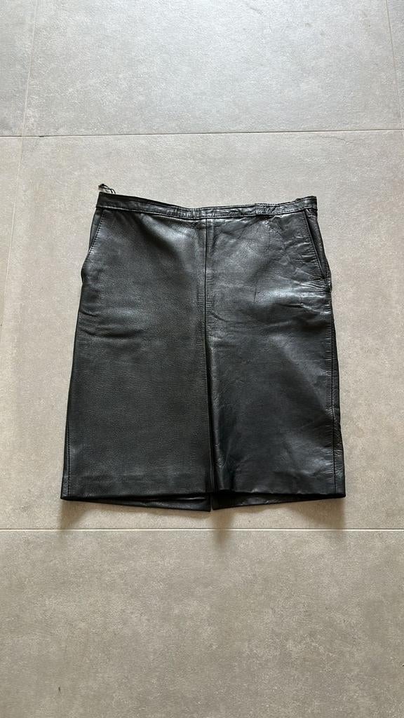 Zwarte leren rok van het merk Antilope maat 42, Ophalen of Verzenden, Gedragen, Maat 42/44 (L)