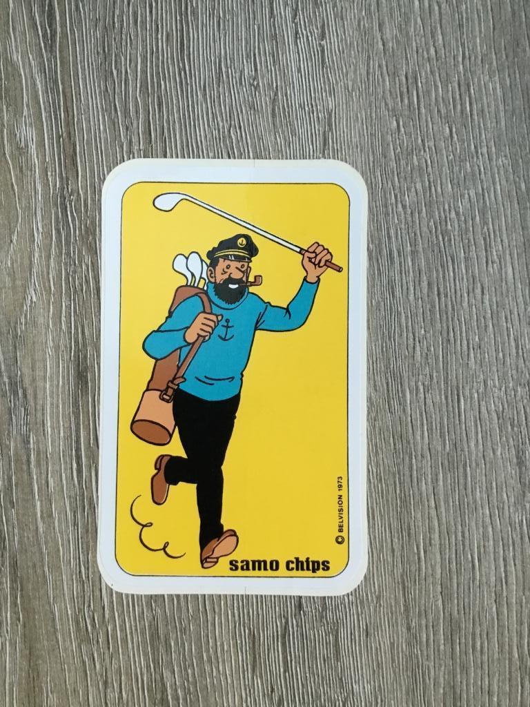 Kuifje sticker Samo Chips 4, Collections, Envoi, Bande dessinée ou Dessin animé