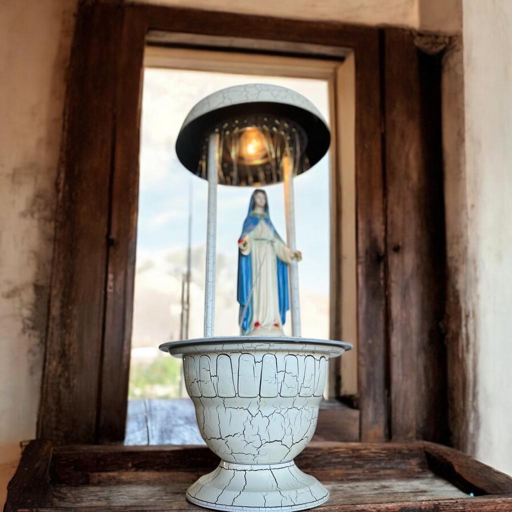 Vintage Mariabeeld  met werkend water / olie mechanisme, Ophalen of Verzenden