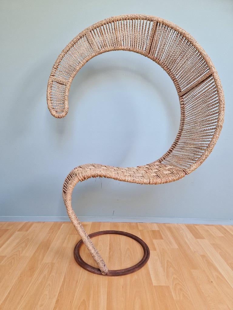 Vraagteken fauteuil, Tom Dixon, jaren 80, Ophalen, Gebruikt, Metaal, Vintage