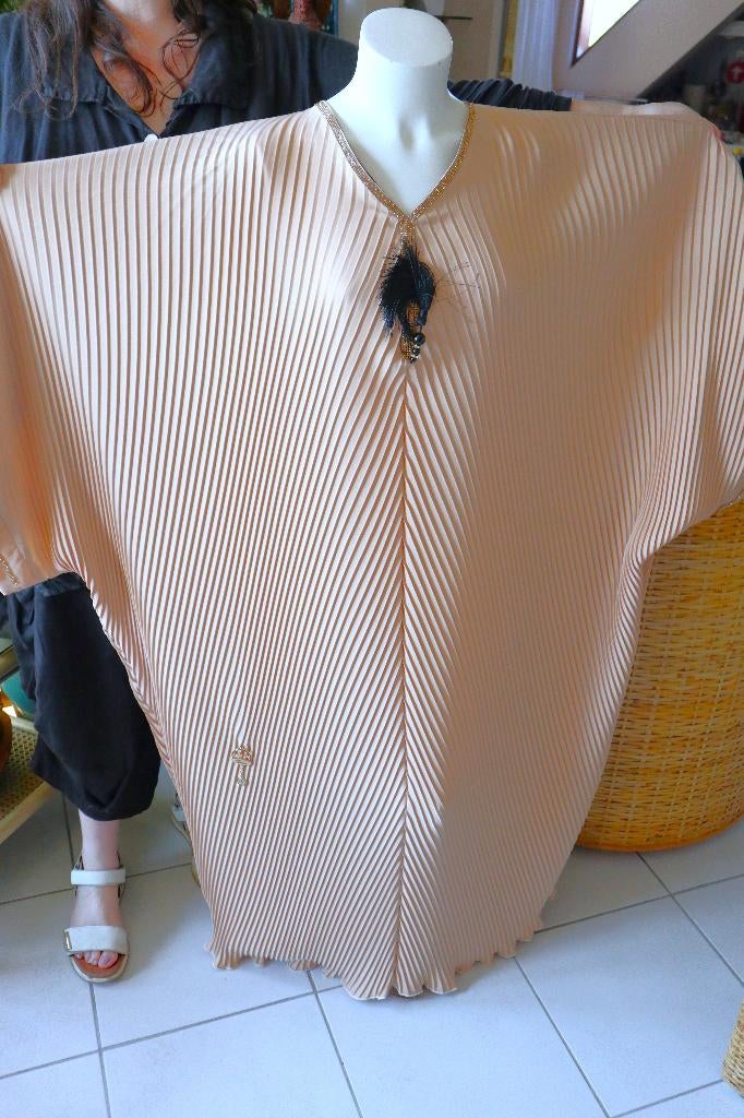 prachtig originele djellaba jurk, Kleding | Dames, Vintage Dressing, Beige, Maat 42/44 (L), Ophalen of Verzenden