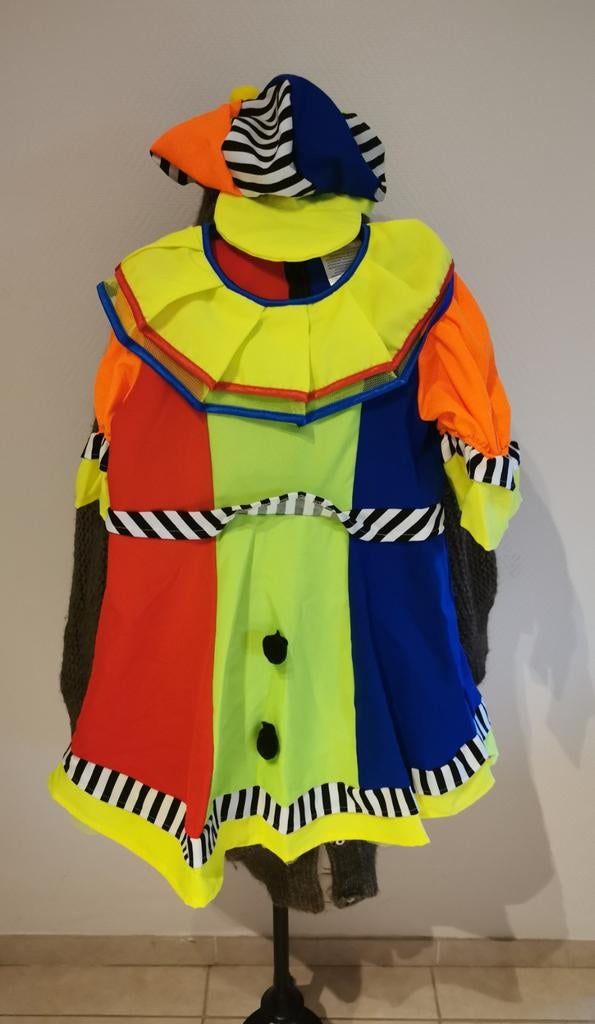 Costume de clown de carnaval 152, Enlèvement ou Envoi, Comme neuf, 146 à 152