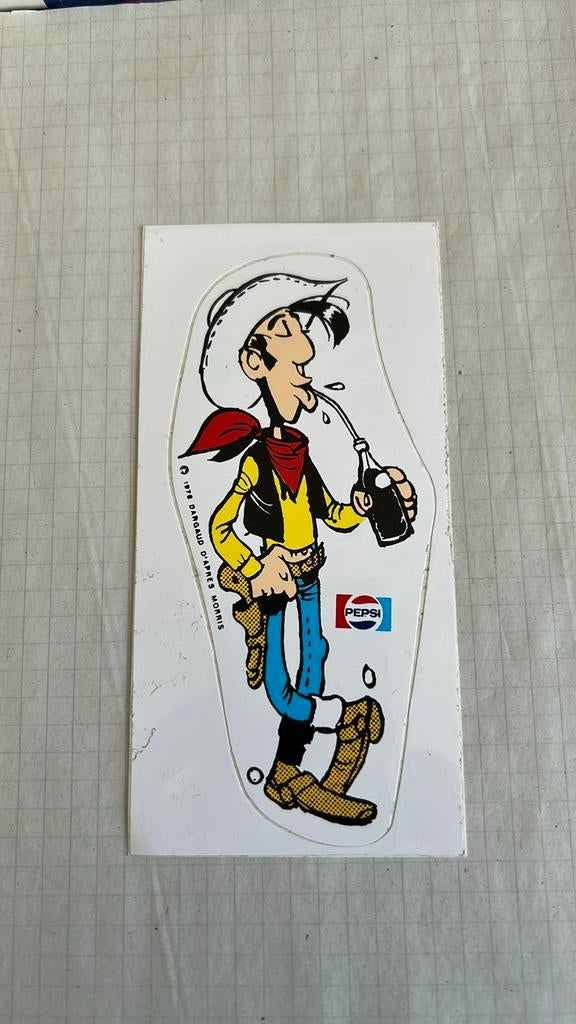 Morris lucky luke sticker pepsi 1978, Enlèvement ou Envoi, Comme neuf