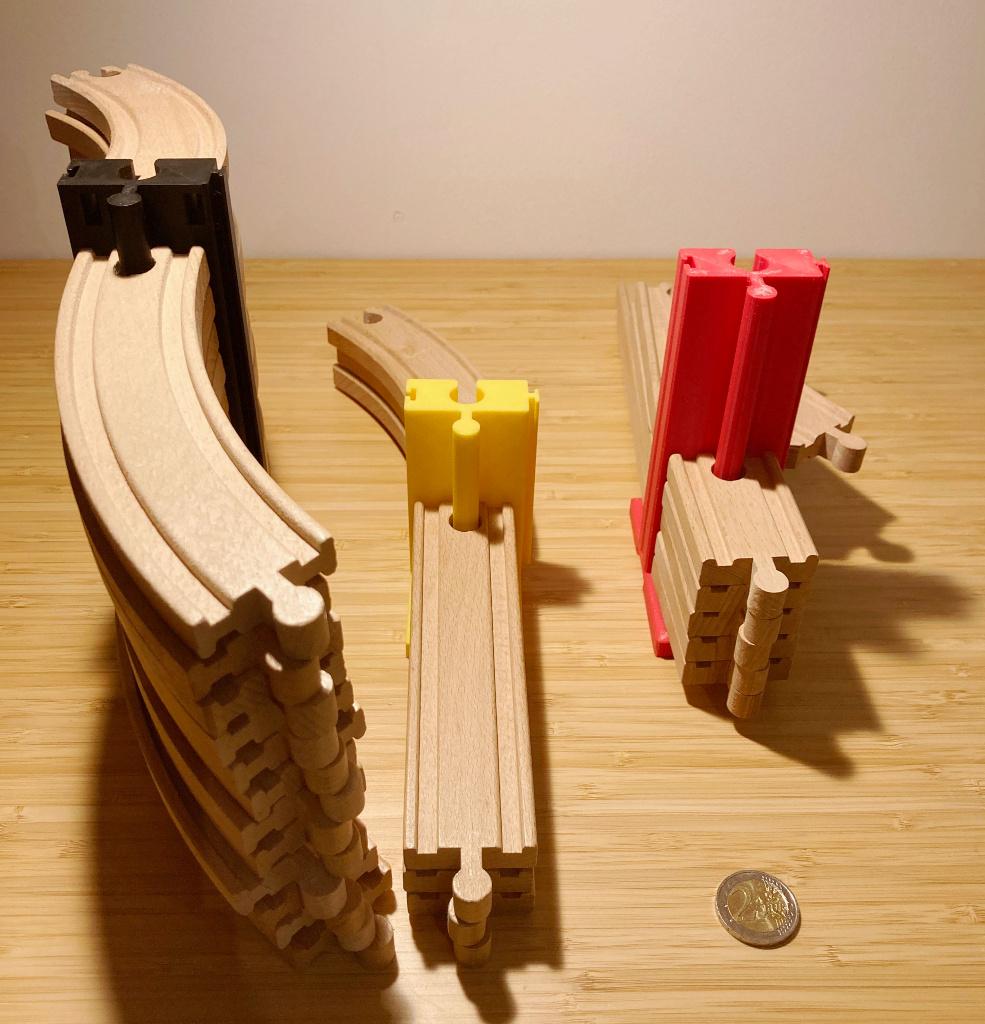 1 treinrailhouder voor 20 rails, stapelbaar, bevestigbaar, Kinderen en Baby's, Speelgoed | Thomas de Trein, Nieuw, Ophalen of Verzenden