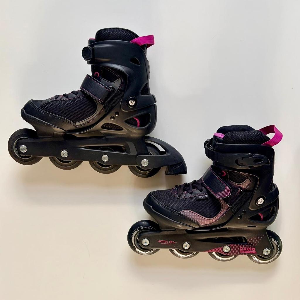 Inline fitnes skeelers dames, Sport en Fitness, Skeelers, Zo goed als nieuw, Inline skates 4 wielen, Dames, Ophalen