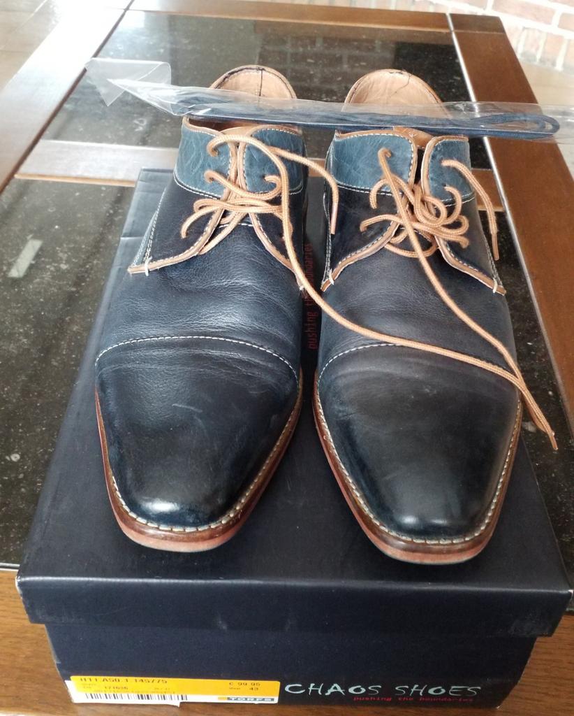 Mooue heren schoenen 43, Kleding | Heren, Schoenen, Ophalen, Blauw, Torfs, Zo goed als nieuw