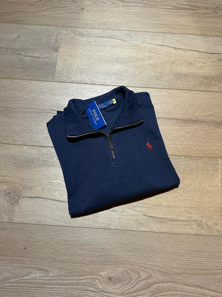 Ralph Lauren Quarter Zip bleu marine - taille : L, Vêtements | Hommes, Pulls & Vestes, Neuf, Taille 52/54 (L), Bleu, Enlèvement ou Envoi