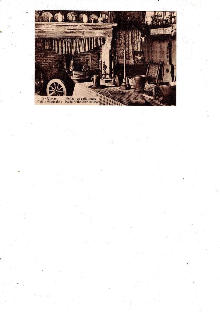 BRUGES CAFE VLISSINGHE INTERIEUR DU PETIT MUSEE /B519, Collections, Cartes postales | Belgique, Non affranchie, Flandre Occidentale