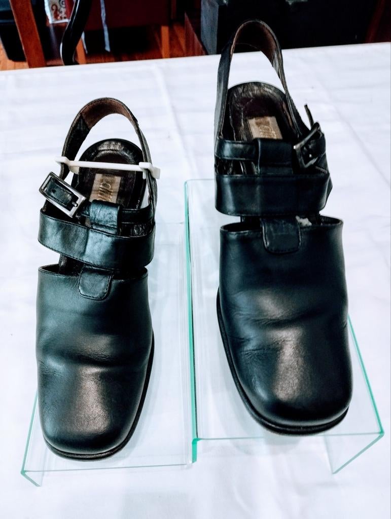 Découpé tout cuir porté 2X en noir taille 36, Kleding | Dames, Ophalen, Zwart