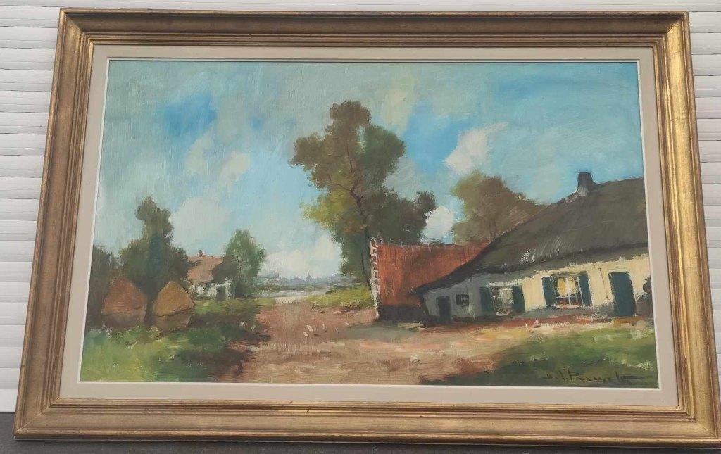 huile sur toile signe henri joseph pauwels, Antiquités & Art, Enlèvement