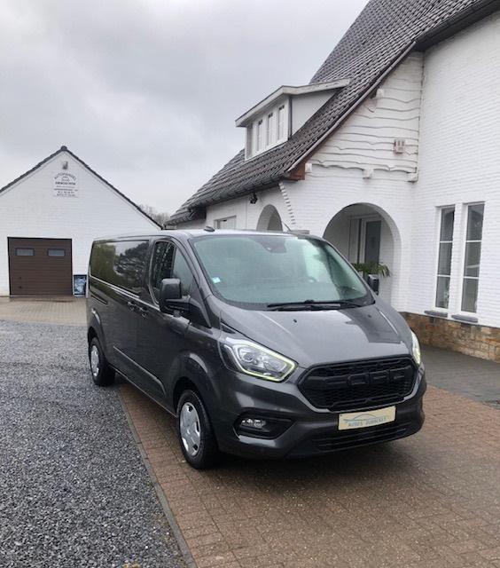 Ford Transit Custom 2.0Tdci L2-H1 2020 85000KM 131Pk, Auto's, Euro 6, Bedrijf, Grijs, Transit
