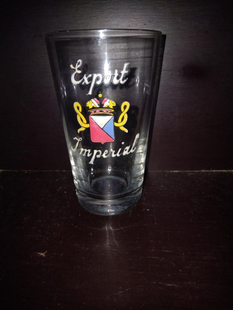 Export imperial emaille bierglas, Verzamelen, Ophalen of Verzenden