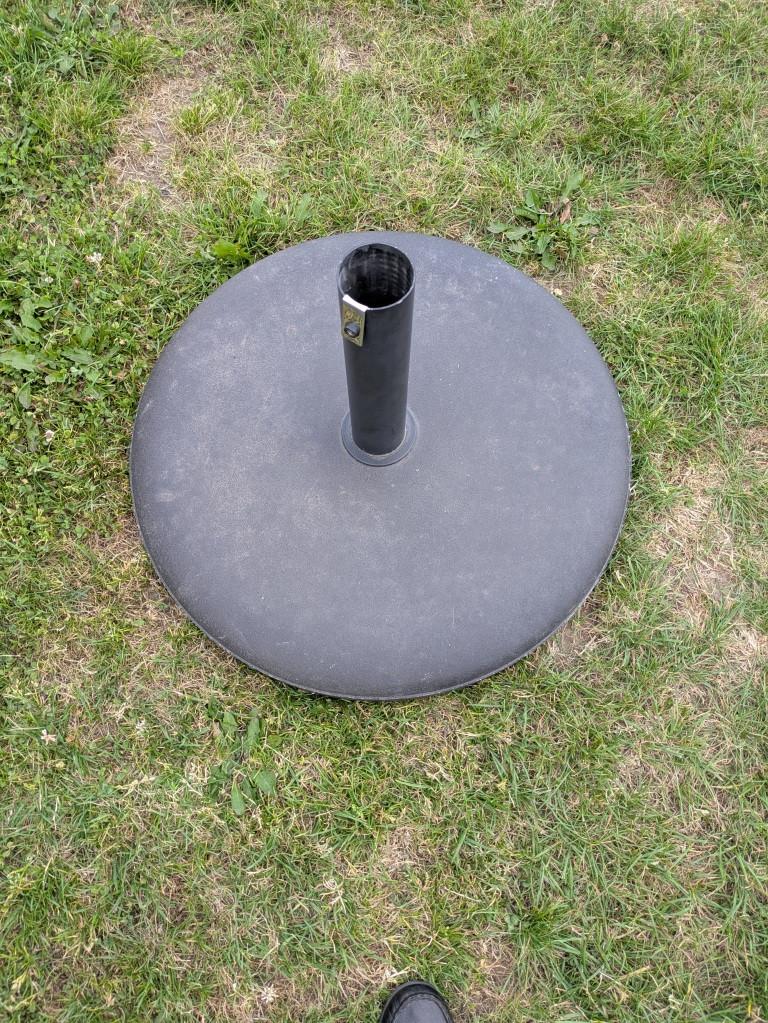 Parasolvoet - rond - beton bekleed met kunststof, Ophalen, Parasolvoet