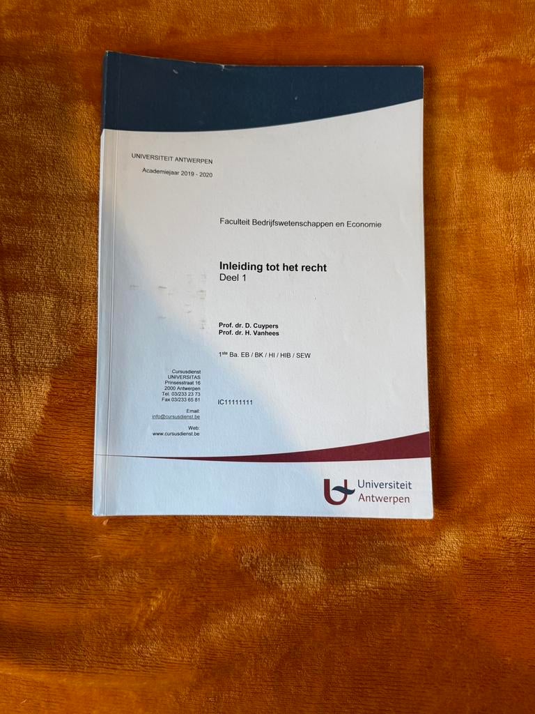 Inleiding tot het recht - deel 1 en 2, Boeken, Studieboeken en Cursussen, Ophalen