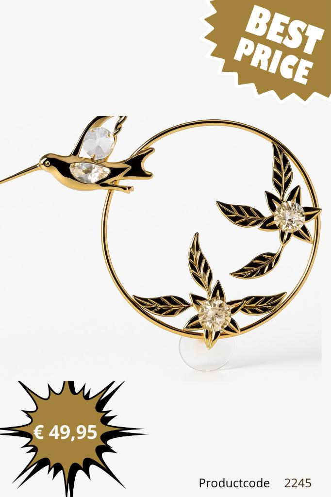 Luxe 24K Vergulde Beeldjes met Kristal | Perfect Cadeau, Huis en Inrichting, Woonaccessoires | Overige, Nieuw, Ophalen of Verzenden