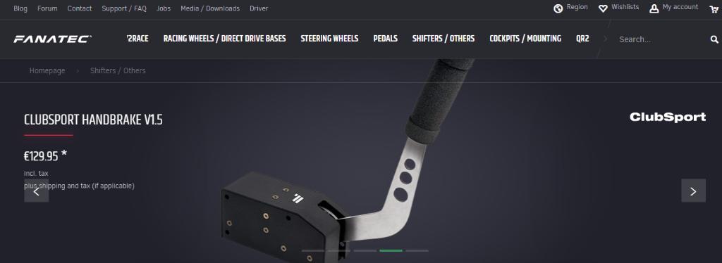 "Fanatec" ClubSport  Handbrake / Handrem V1.5​ PC. PS. Xbox, Ophalen of Verzenden