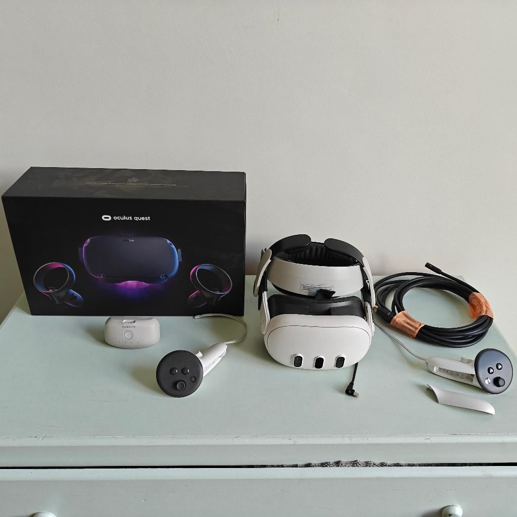 Meta Quest Oculus 3, Consoles de jeu & Jeux vidéo, Virtual Reality, Comme neuf, Autres plateformes, Lunettes VR, Enlèvement