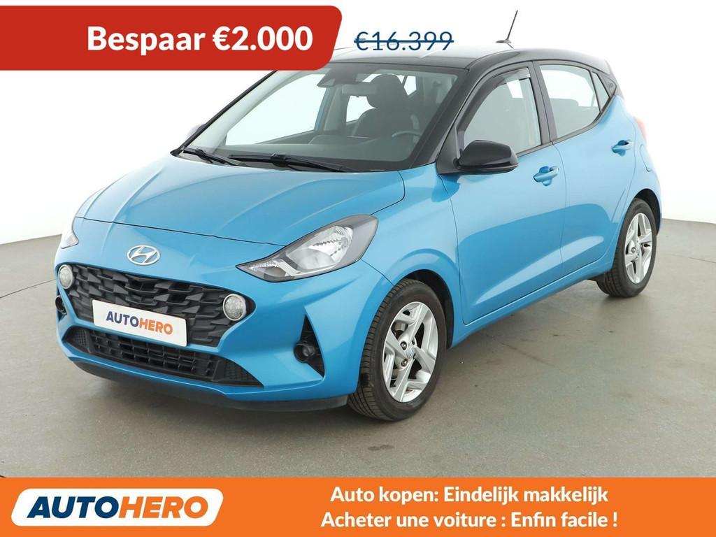 Hyundai i10 1.0 Go (bj 2022, automaat), Auto's, Hyundai, Stof, Gebruikt, Blauw, 5 zetels