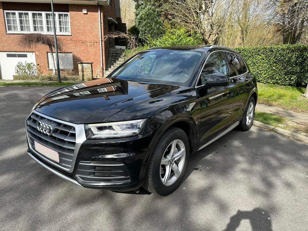 Audi Q5 2.0TDi 150pk Sport Design 2018, Auto's, USB, Q5, Zwart, Leder