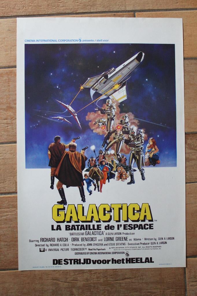 filmaffiche Battlestar Galactica 1978 filmposter, Rechthoekig Staand, Ophalen of Verzenden, Zo goed als nieuw, A1 t/m A3