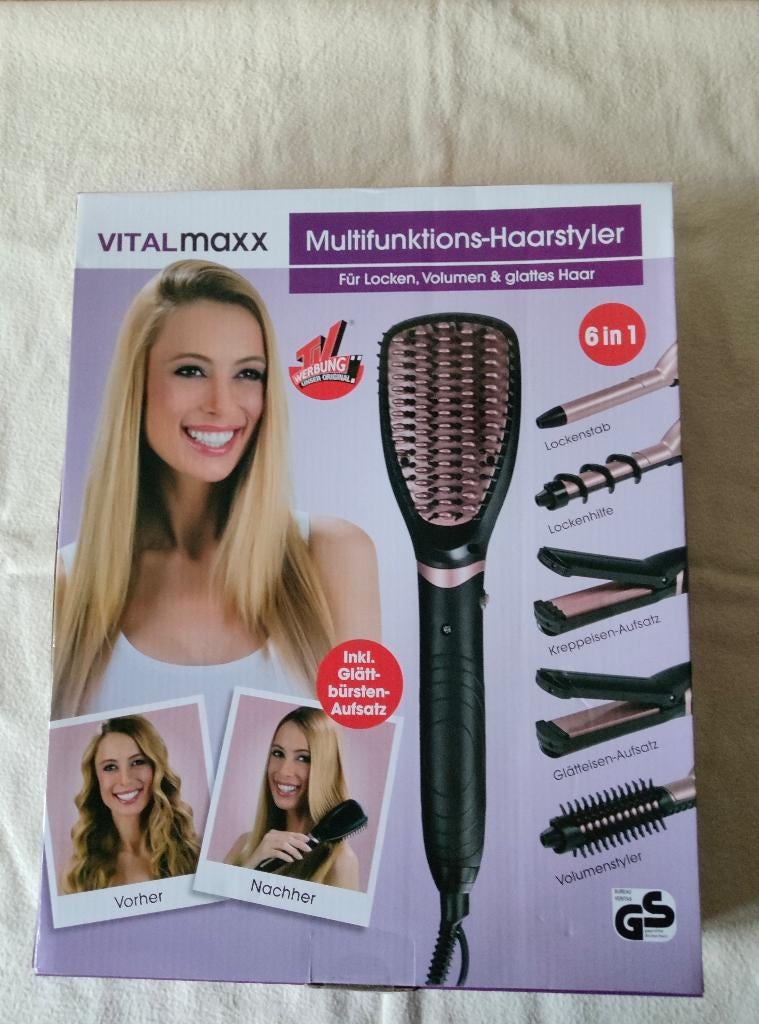 Brosse à cheveux chauffante et ses accessoires, Envoi, Neuf, Peigne ou Brosse