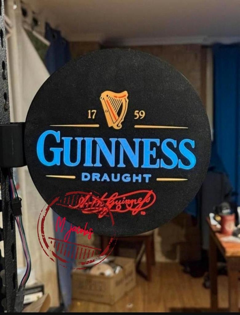 Nieuwe Guinness XXL lichtbak met aan 2 kanten reclame., Verzamelen, Ophalen of Verzenden