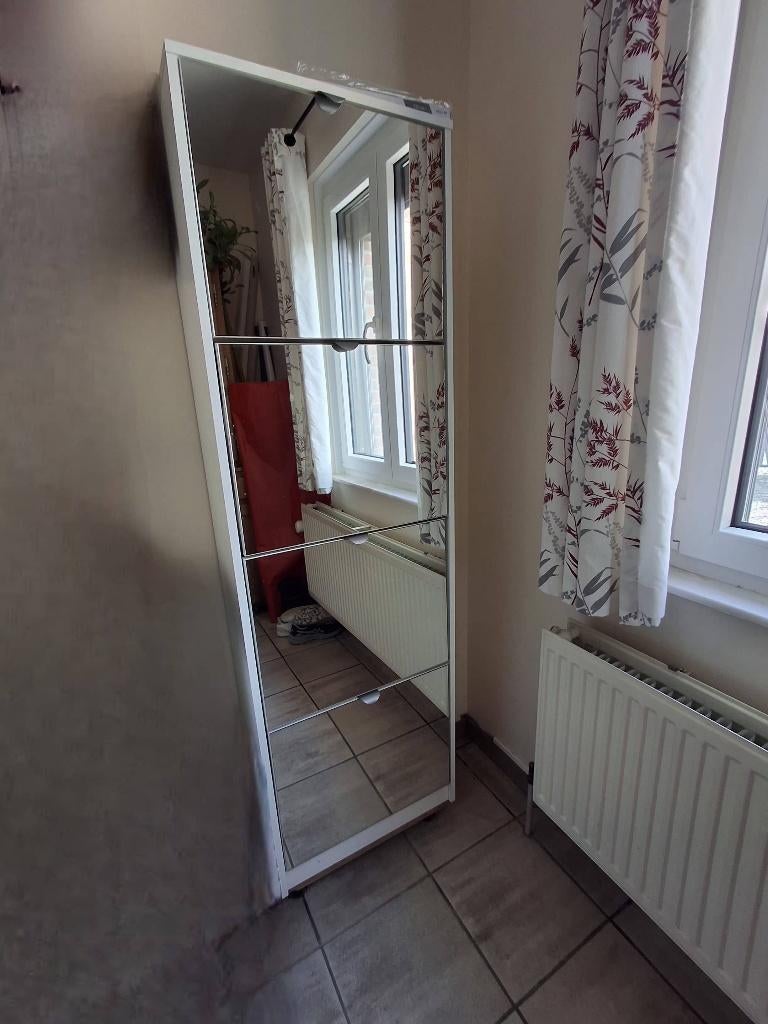 Meuble miroir à chaussures avec roulette, Enlèvement, Utilisé