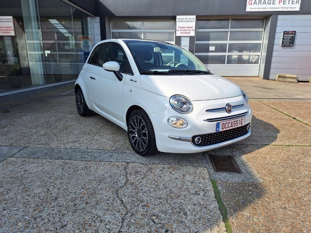 Fiat 500 1.0 Hybrid, Auto's, Fiat, Voorwielaandrijving, 4 zetels, Leder en Stof, Wit