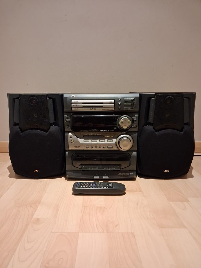 Stereo installatie JVC met bijhorende speakers, TV, Hi-fi & Vidéo, Chaîne Hi-fi, Enlèvement, Comme neuf, Haut-parleurs, JVC