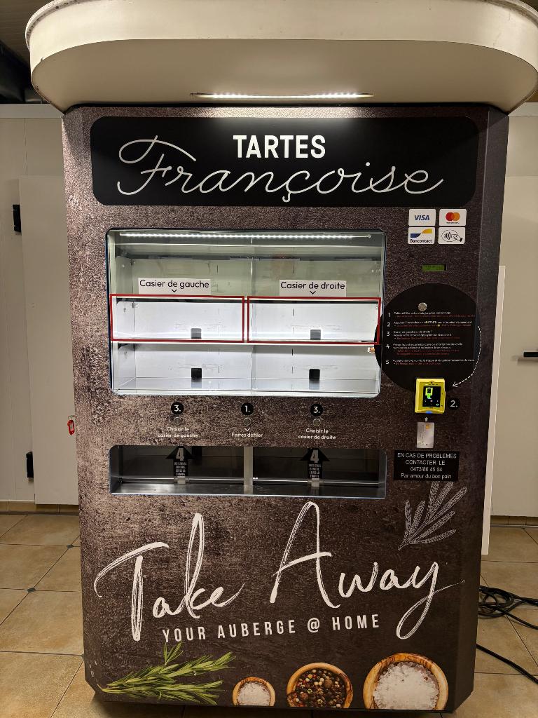 Gekoelde verkoopautomaat, Ophalen, Gebruikt