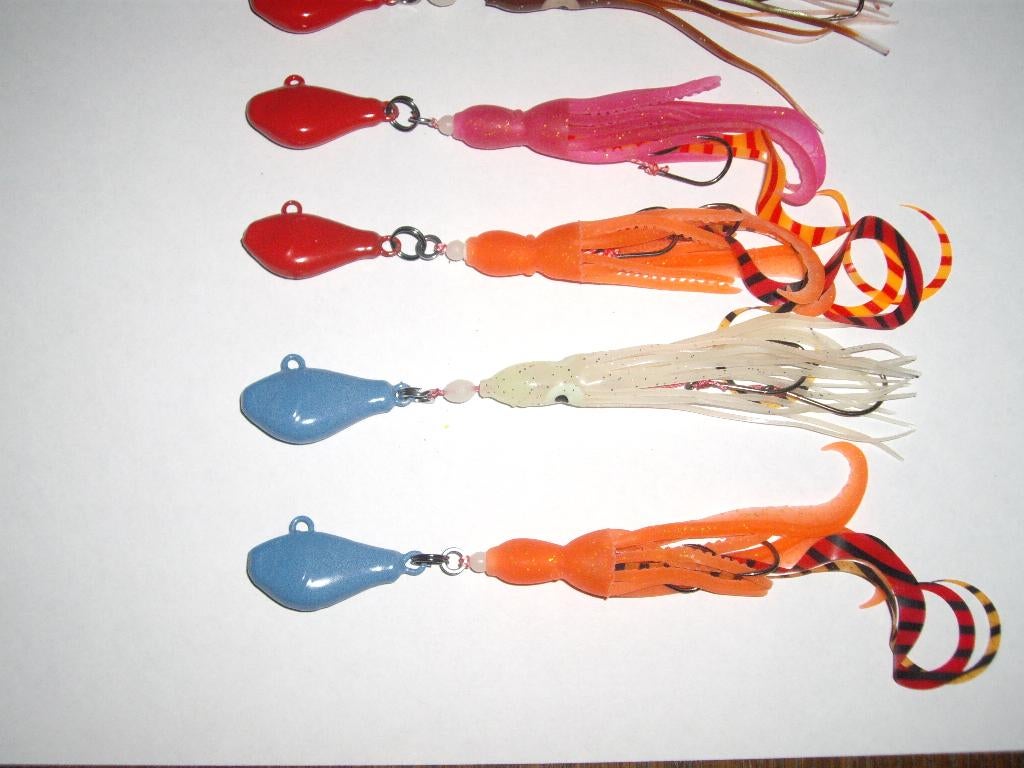 20 - 25 - 30 of 35 grams spinjigs met tandum onderlijn, Ophalen of Verzenden, Nieuw, Dobber of Lood